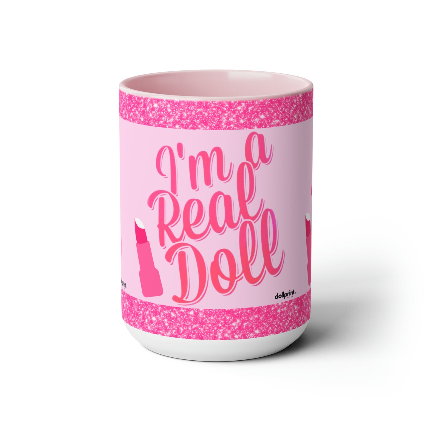 I’m A Real Doll Two-Tone Coffee Mugs, 15oz